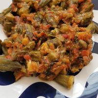 Bamya (okra) at Dar Ne'meh in Amman