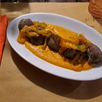 Lentil balls at La Becerca in Serra San Quirico