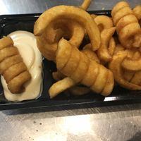 Curly fries   at Aan de Maas in Rotterdam