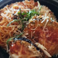 Eggplant parmesean at Tarantino's Vegan in Las Vegas