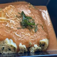 THIS ☝🏼 IS WORTH DYING FOR. MANICOTTI. VODKA SAUCE. at Tarantino's Vegan in Las Vegas