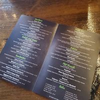 Menu at Tarantino's Vegan in Las Vegas