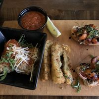 Sampler plate  at Tarantino's Vegan in Las Vegas