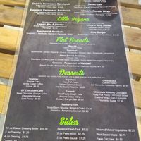 Menu 2 at Tarantino's Vegan in Las Vegas