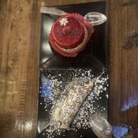 Cannoli and Raspberry Tart  at Tarantino's Vegan in Las Vegas