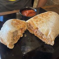 Meatball calzone   at Tarantino's Vegan in Las Vegas
