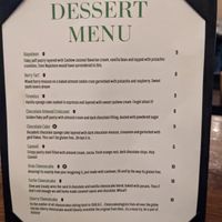 Dessert Menu (Dec 2022) at Tarantino's Vegan in Las Vegas
