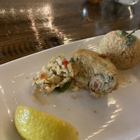 GET THE CRAB CAKES!  at Tarantino's Vegan in Las Vegas