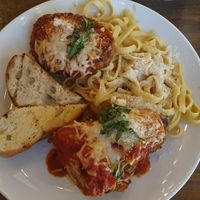 Chicken parm, lasagne, fettuccine Alfredo at Tarantino's Vegan in Las Vegas