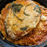 Chicken parmesan at Tarantino's Vegan in Las Vegas