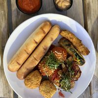Appetizer sampler  at Tarantino's Vegan in Las Vegas