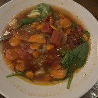 Side soup - a meal in itself   at Tarantino's Vegan in Las Vegas