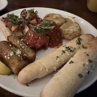 Appetizer sampler. Vegan meatballs are to die for   at Tarantino's Vegan in Las Vegas