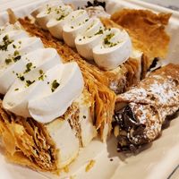 Cannoli and napoleon at Tarantino's Vegan in Las Vegas