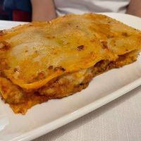 Lasagna bolognese con ragù di soia at Il Lughino in Como