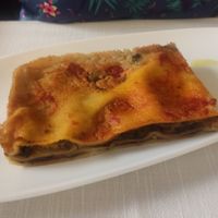 Lasaña de berenjena at Il Lughino in Como