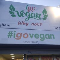 Frontage at iGo Vegan in Birmingham