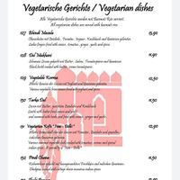 Vegetarian section of the menu 2/2 at Indian Palace in Mannheim