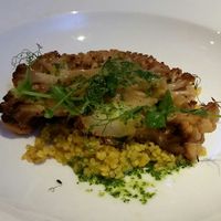 Grilled cauliflower on a bed of couscous at Ffresh in Cardiff