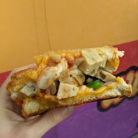 Vegan philly grilled cheese at The Cheesy Chick in Williamsville