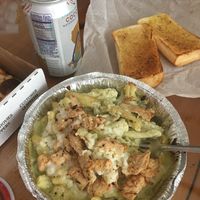 Pesto pasta with “chicken" at Pizza Presto in Pico Rivera