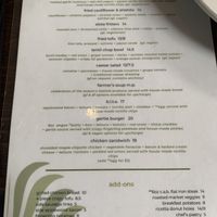 menu  at Gertrude's in Phoenix