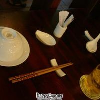 nice table, cute chopsticks! at Viet Chay in Ho Chi Minh City