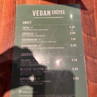 Karte  at Crêpeaffaire in Haarlem