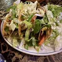 Vegetable Tacos (substitute cheese for shredded lettuce )  at Sneaky Dee's in Toronto