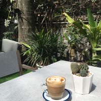 Almond milk latte at L'Herbanyste in Ho Chi Minh City