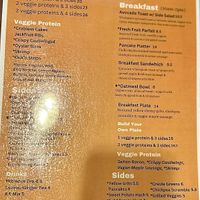 Menu page 2  at I-tal Garden in New Orleans