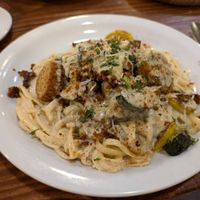 Cajun pasta at I-tal Garden in New Orleans
