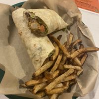 Lemon pepper oyster wrap  at I-tal Garden in New Orleans