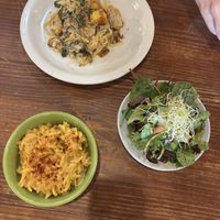 cajun pasta w/ side salad, mac and cheesee  at I-tal Garden in New Orleans