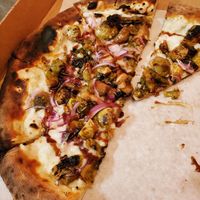 Vegan version of "Debbie's vegetable pizza" at Pizza Box in St Petersburg