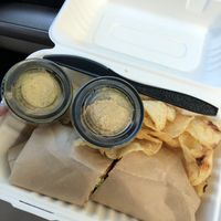 Avocado wrap with hummus added  at Rhino Coffee in Shreveport
