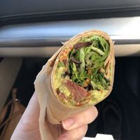 Side view of avocado wrap at Rhino Coffee in Shreveport