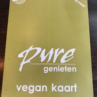 Vegan menu Nov/2019 at Pure in Uden