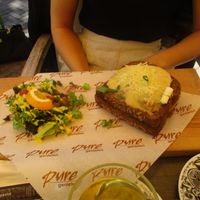 Vegan croque at Pure in Uden