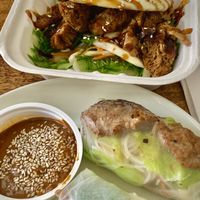 Vegan steam bun and summer rolls at The Saigonese in Helsinki