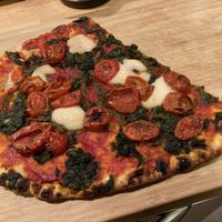 Vegan pizza (a good one!) at M&S Food in Paris