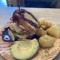 Vegan sandwich (requested avocado on the side) at Boa Beach in Valencia