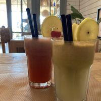 Juices at Boa Beach in Valencia