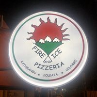 Sign at Fire and Ice Pizzeria in Colombo