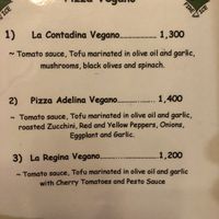 Vegan Pizza Menu at Fire and Ice Pizzeria in Colombo