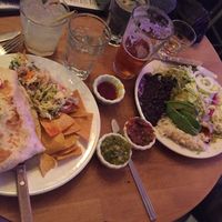 Burrito Cubano and veggie enchiladas verde at South in Leavenworth