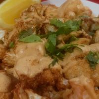 colifor frito: fried cauliflower with cheese sauce at Gracias Madre in San Francisco