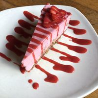 Strawberry cheesecake  at Gracias Madre in San Francisco