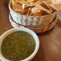 Chips and salsa verde  at Gracias Madre in San Francisco
