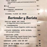 Happy hour menu at Gracias Madre in San Francisco